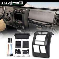Fit For 97-02 Jeep Wrangler Tj Double Din Dash Bezel Radio Stereo Mounting Kits