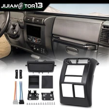 FIT FOR 97-02 JEEP WRANGLER TJ DOUBLE DIN DASH BEZEL RADIO STEREO MOUNTING KITS 