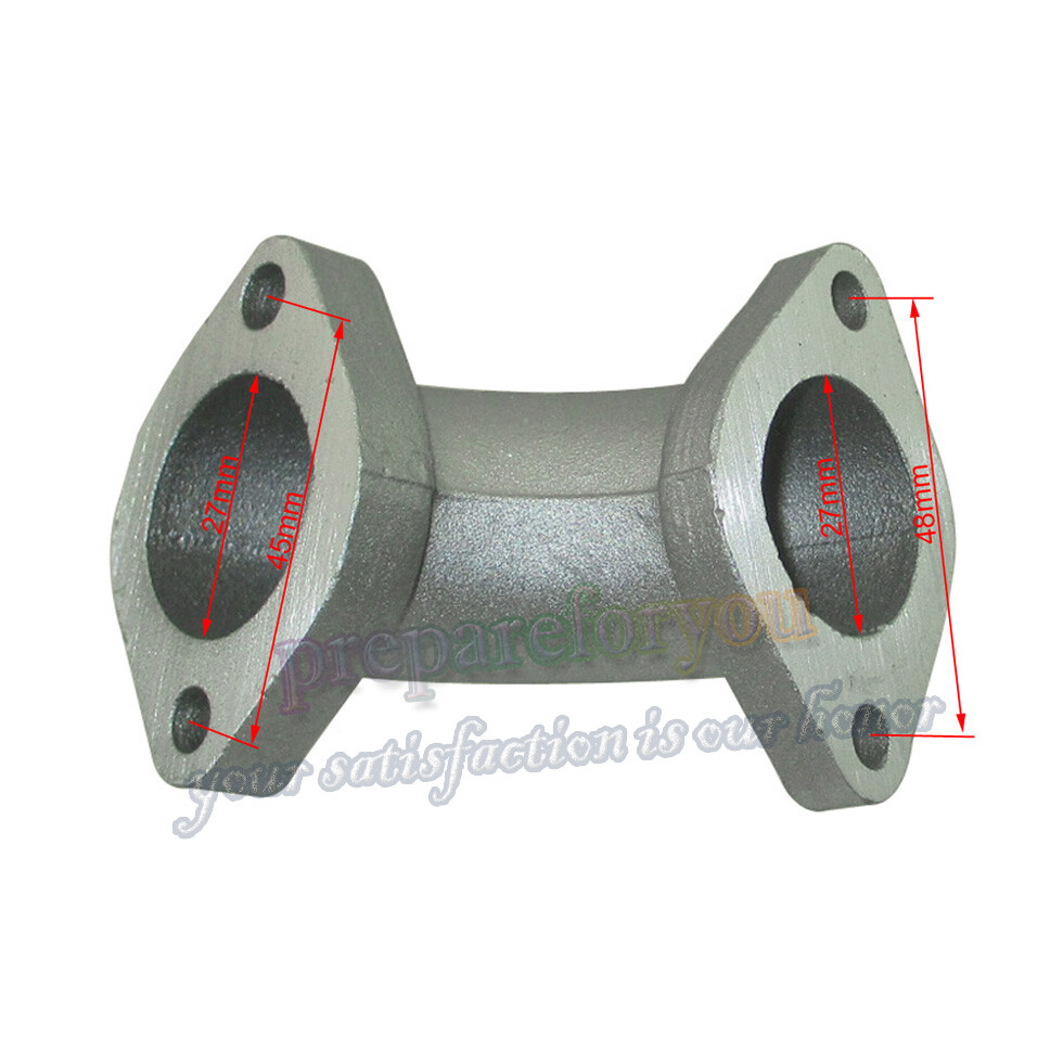 おにく Intake Manifold Pipe YX-06 27mm angled 0° Fits 125cc-160cc Pit