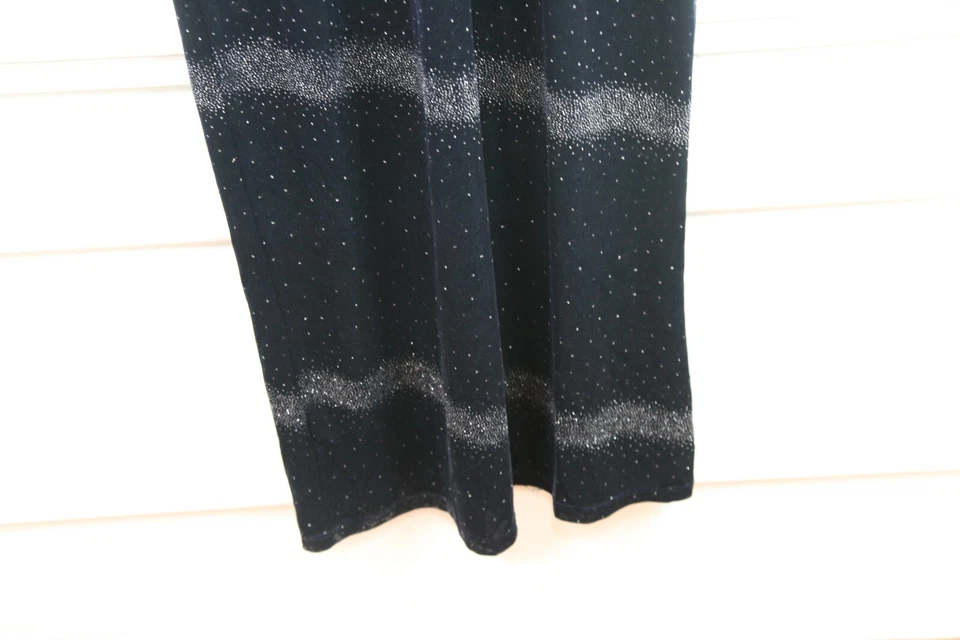 Vestido maxi vintage 14 anos 90 Y2K azul marinho veludo glitter caprichoso fada grunge - Imagem 4 de 4