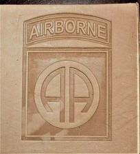 ACRYLIC Leather Embossing Stamp AIRBORNE LOGO for Veg Tanned Leather