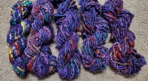 (6) Handspun Natural Silk Yarn Lot of 6, 1-lb 4oz, 580g NEW - Picture 6 of 7