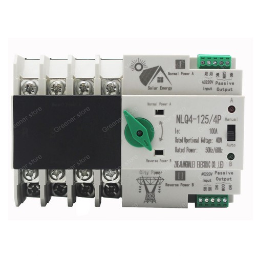 Dual Power Automatic Transfer Switch Uninterrupted 2/3P/4P 63A 100A Photovoltaic - Picture 17 of 18