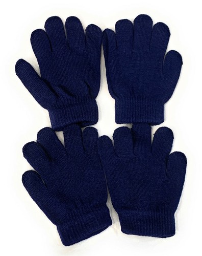 2 Pairs of Kids Children's Magic Primary School Gloves Winter Warm Stretchy UK - Picture 4 of 10