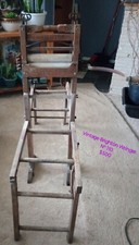 Antique . Folding Bench Wringer 1890s Wood Horseshoe Brand Brighton No. 110