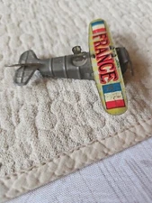 Antique Tin Toy France Plane 1930s Extremely Rare Toy