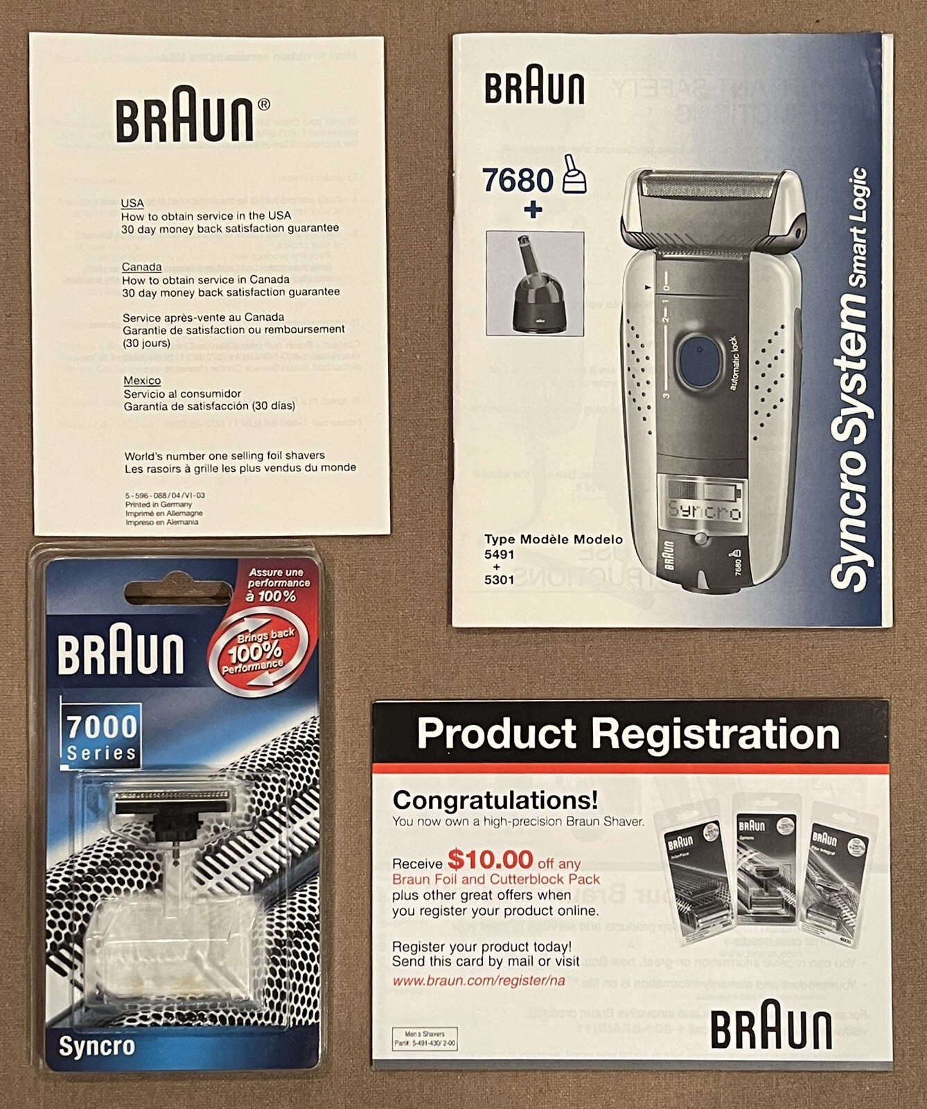 Braun 7680 Syncro System Electric Shaver Charger Clean & Charge Station *READ*