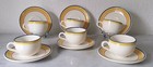 6x Kaffeegedeck Teetassen Untertassen Tassen Alexia Düsseldorf Keramik blau gelb