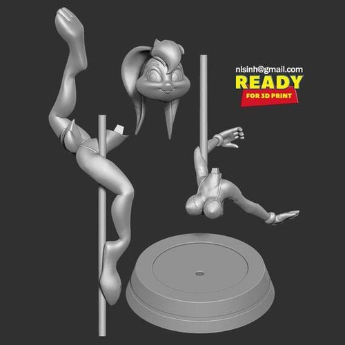 Lola Bunny - Pole Dance - Kit de garaje figura estatua coleccionable hecha a mano - Imagen 2 de 8