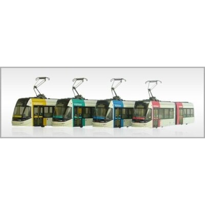 Rame (Endo) Tram Toyama Light Rail TLR0600 Type - Rouge, TLR0601 - Échelle HO