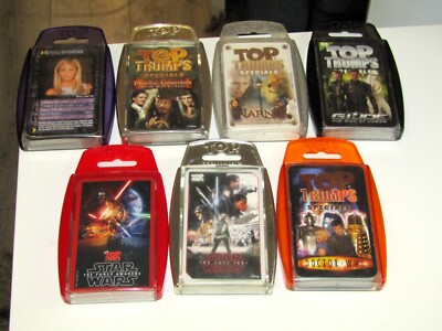 Top Trumps Sets aussuchen - Buffy Pirates Caribbean Narnia Star Wars GI Joe Dr Who