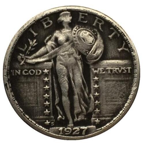 1927-S Standing Liberty Quarter Silver Coin Solid Very Fine Fine Details