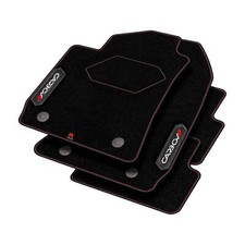 CI32-4 Tapis Sol Velour CARBON™ Rouge pour Peugeot 807 2002-2014 Rangée de siège