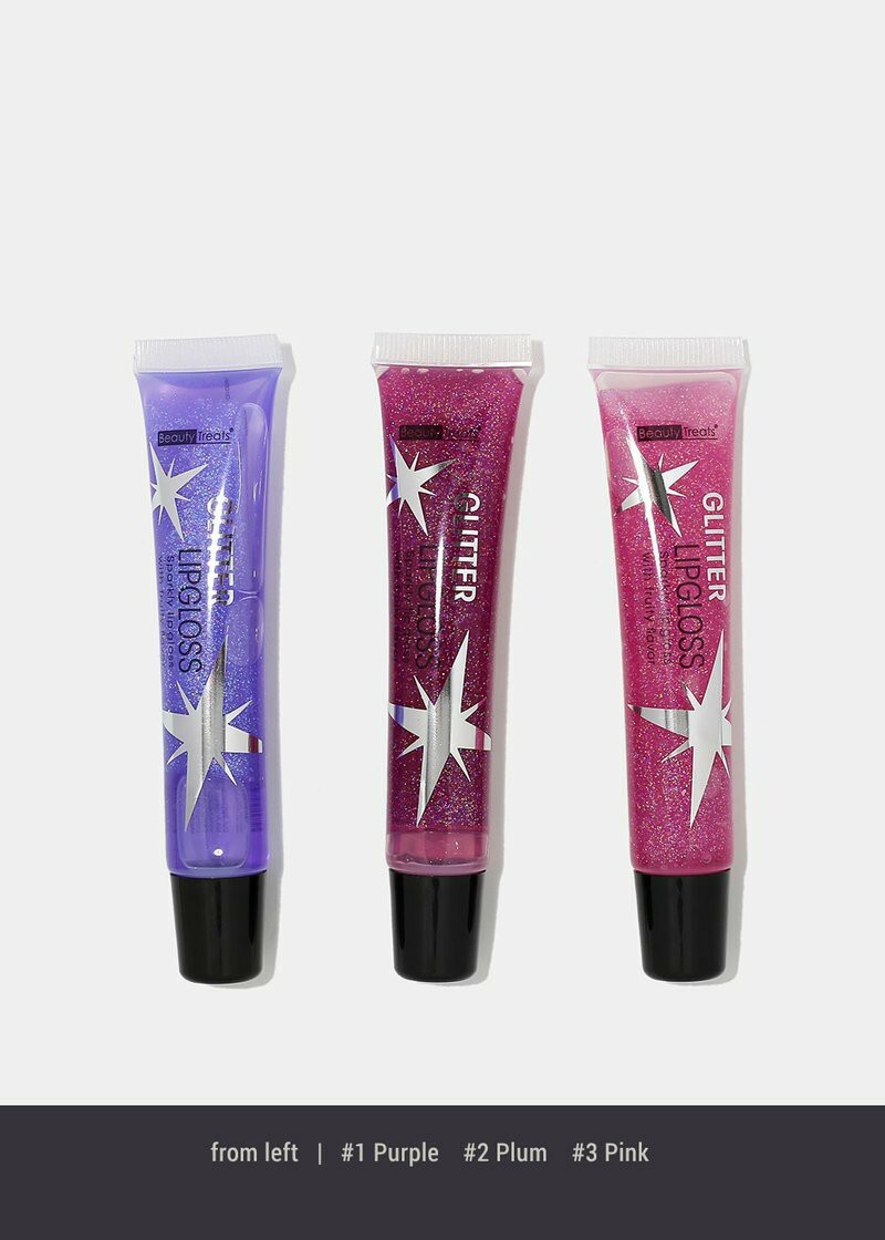 Beauty Treats Glitter Lip Gloss All 6 Pcs Sparkly Lip Gloss with
