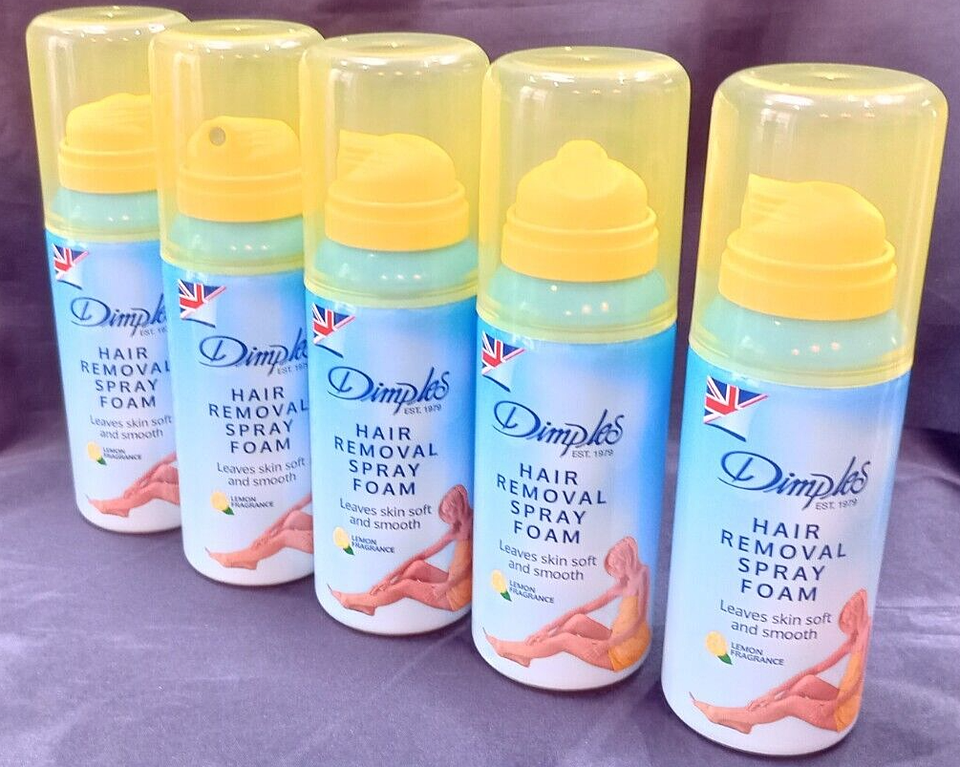 Aboxov® 5 x 100ml Dimples Soft & Smooth Lemon Hair Removal Spray Foam