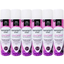 6 Pack Summers Eve Feminine Deodorant Spray Island Splash 2 Oz Each