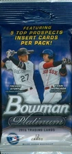 2016 Bowman Platinum Baseball Factory Sealed Retail Value Fat Cello Pack