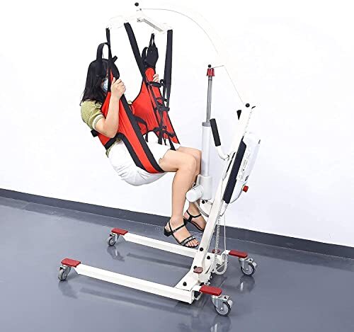 HNYG Hoyer Lift Sling Medical Patient Lift Slings with Commode Cutout Four Po... - Picture 3 of 7