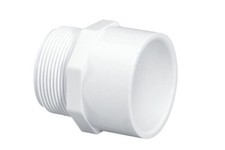 PVC Male Adapter, MNPT x Socket, 2 in Pipe Size. 5PK