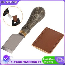 Hand-Forged Leather Skiving Knife For DIY Leather Craft Cutting w/Storage Sheath