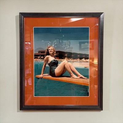 Hollywood Regency - Marilyn Monroe - Studio 1950s colour Photo - Matted & Framed