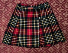 Bobbie Brooks Vintage pleated wool plaid kilt skirt from the late 60's