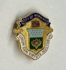 City Of Winnipeg Manitoba Canada Coat Of Arms Travel Souvenir Lapel Pin (P227)