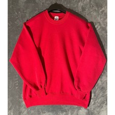 Vintage Jerzees Super Sweats Red Crewneck Sweatshirt XL Made in USA Heavyweight
