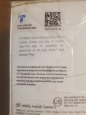 Home camera Yi 1080p works with Alexa unused.  Box was opened never taken out