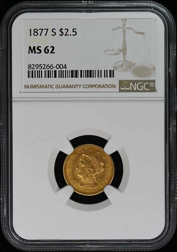 1877-S Quarter Eagle $2.50 NGC MS62