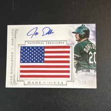 Panini National Treasures Josh Donaldson Athletics Autograph Patch #10/99 