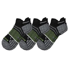 3Pair Men's Bombas Hex Tec Running Ankle Sock Size Large Black Green Lightweight