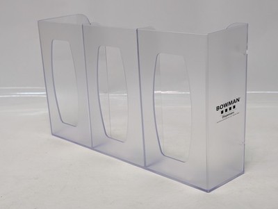 Bowman Triple Glove Box Dispenser GL300-1214 Wall Mount Holder Clear