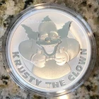 1 TROY OZ .9999 SILVER KRUSTY THE CLOWN2020 QUEEN ELIZABETH II IN CAPSULE