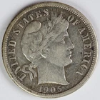 VF 1905 Barber Dime