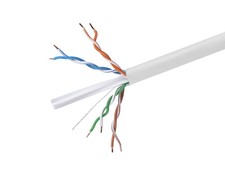 Cat6 Ethernet Bulk Cable Solid 500Mhz UTP Copper Wire 23AWG 500ft White CMR Wire