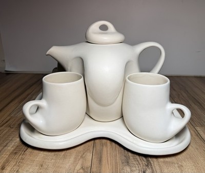 Peter Saenger Design II Nesting Tea Coffee Set White Captain Picard Star Trek
