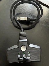 Fosmon 3x1 3 HDMI Switch with 1.8ft braided Cable for 3D and 4K