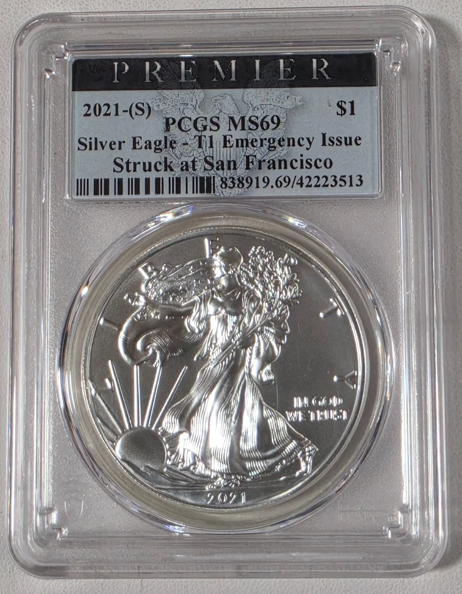 American Eagle MS 69 Graded Business PCGS Certified Silver Bullion