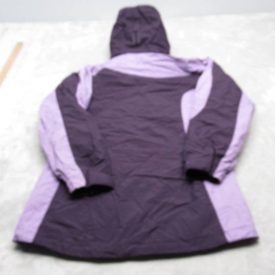 Chaqueta Columbia Mujer Pequeña Púrpura Intercambio Impermeable Nieve Con Capucha 3 en 1 Shell Foto 4 de 4