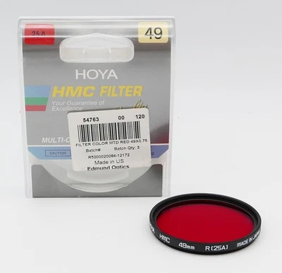 Hoya HMC Red 25A 49mm Filter (passt Leica Q2 Mono Q3 Mono) kaum benutzt IN BOX! - Bild 1 von 3
