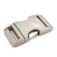 10 - 1 Inch Satin Aluminum Side Release Buckles