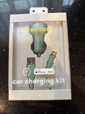 Heyday Evergreen Car Charger 6ft Cable 2-Port Charging Kit for iPhones 12/13/14