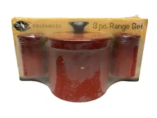 Vintage Mirro Colormode 3 Piece Kitchen Range Set Red Rare New in Box USA