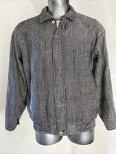 Bullock & Jones Gray Linen Cotton Bomber Jacket Men's Small  Made In USA