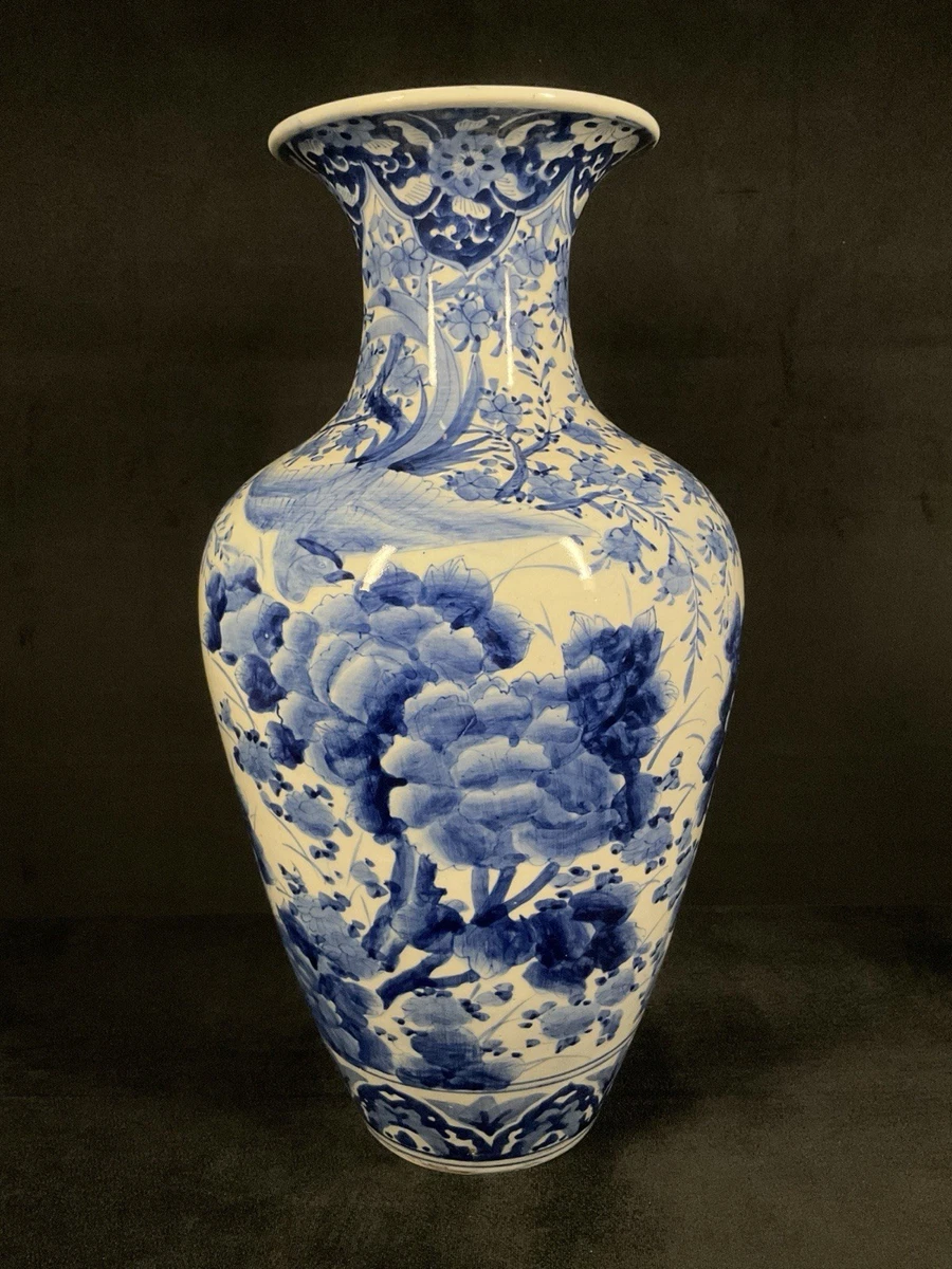 陶瓷蓝色1850-1899 年日本花瓶| eBay