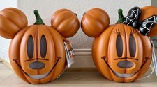 Disney 2026 Home Depot 14 inch LED Mickey  Minnie Mouse Pumpkin Set Light Up