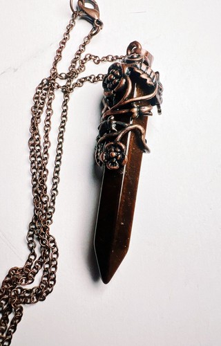 Vintage Necklace 90's Bronze Coastal Grandmother Cottagecore Pendant