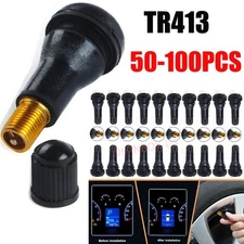 50/100Pcs Tire VALVE STEMS TR 413 Snap-In Car Auto Short Rubber Tubeless Tyre US