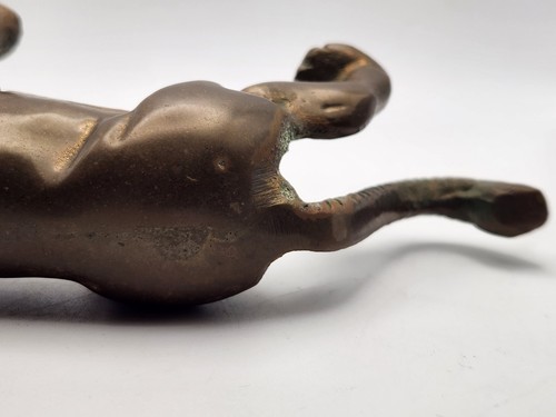 Vintage Solid Brass Roaring Lion Figure Statue Mid Century Decor ...